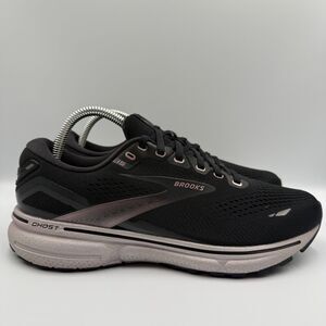 Brooks Ghost 15 Women's Size 9.5 D Wide Black Running Shoes Sneakers 1203801D014